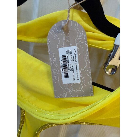 NWT Meshki Yellow Cut Out Dress - Picture 8 of 11